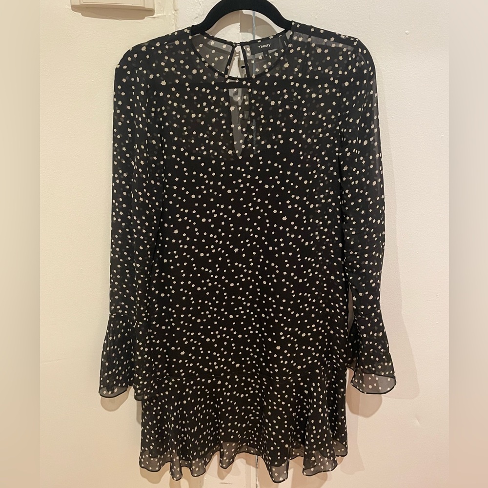 Theory Short Chiffon Dress, Size 0